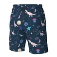 thumbnail image 5 of Naloa Space Dinosaur Men's Beach Shorts, Surfing shorts, Swim trunks, Quick Dry Swim Trunks for Surfing Beach Fun - X-Large, 5 of 9