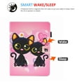 thumbnail image 3 of Dteck Folio Case for iPad Air 4th 10.9”2020 / iPad Pro 11 3rd 2021/ 2020 /2018, Cute Pattern PU Leather Credit Card Holder Case Multi-angle Stand Protective Cover Auto Wake Sleep, 11# Cat, 3 of 8