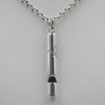 thumbnail image 3 of HOOUN Solid 925 Sterling Silver Men Women Good Luck Carved Pattern Whistle Pendant, 3 of 7