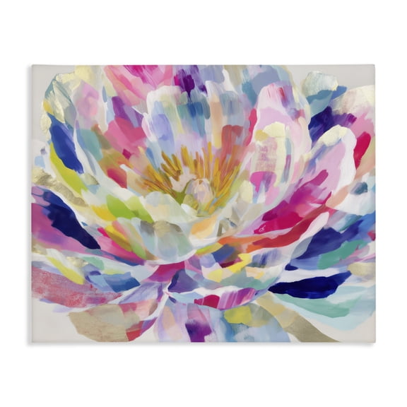 Stupell Industries Glam Dahlia in Pink & Blue Canvas Art, 20 x 16, by Chromatic Storm Studio
