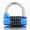 Blue, variant on 4/5 Digit Letter Combination Padlock, Resettable Zinc Alloy Locker Lock, Keyless Password Lock For Cabinet, Drawer, Locker, Gate, Storage Box And Bags,Silver