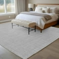 thumbnail image 5 of 8x10 Washable Area Rug, Vintage Linen Non-Slip Extra Large Rectangle Rug for Living Room Bedroom, Pastoral Grey Linen Texture Farmhouse Indoor Floor Mat for Home Decor, 5 of 9