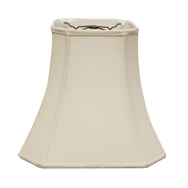 HomeRoots 469683 16 in. Inherent Slanted Square Bell Linen Lampshade, Natural