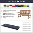 thumbnail image 2 of Kimunuk Outdoor Bench Cushion 60 x 18 x 3.5 Inch, Memory Foam Bench Cushion Waterproof Porch Swing Pad for Patio Furniture with Strap, Navy Blue, 2 of 7