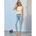 thumbnail image 6 of Women'S Silk Satin Tank Top Summer Business Casual Outfit 2025 Sleeveless Work Dressy Shirt Creamy White M, 6 of 9