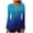 Blue, variant on Patlollav Womens Long Sleeve Tops Fashion Casual Button Print Blouse on Ladies