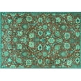thumbnail image 1 of Ahgly Company Indoor Rectangle Persian Turquoise Blue Traditional Area Rugs, 5' x 8', 1 of 4