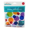 Celebrate Plastic Table Cover Rainbow Dots, 1.0 PIECE(S)