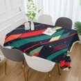 thumbnail image 2 of Yayeee Tablecloths 54" x 54" Rectangle Wrinkle Resistant Party Table Cover, Orange Abstract Lines, 2 of 8