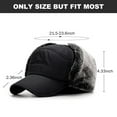 thumbnail image 2 of Winter Trooper Trapper Hat, Warm Russian Hats with Ear Flaps and Removable Facemask Hunting Ski Aviator Outdoor Windproof Cotton Polyamide Caps for Men and Women Adjustable Size(Black), 2 of 7