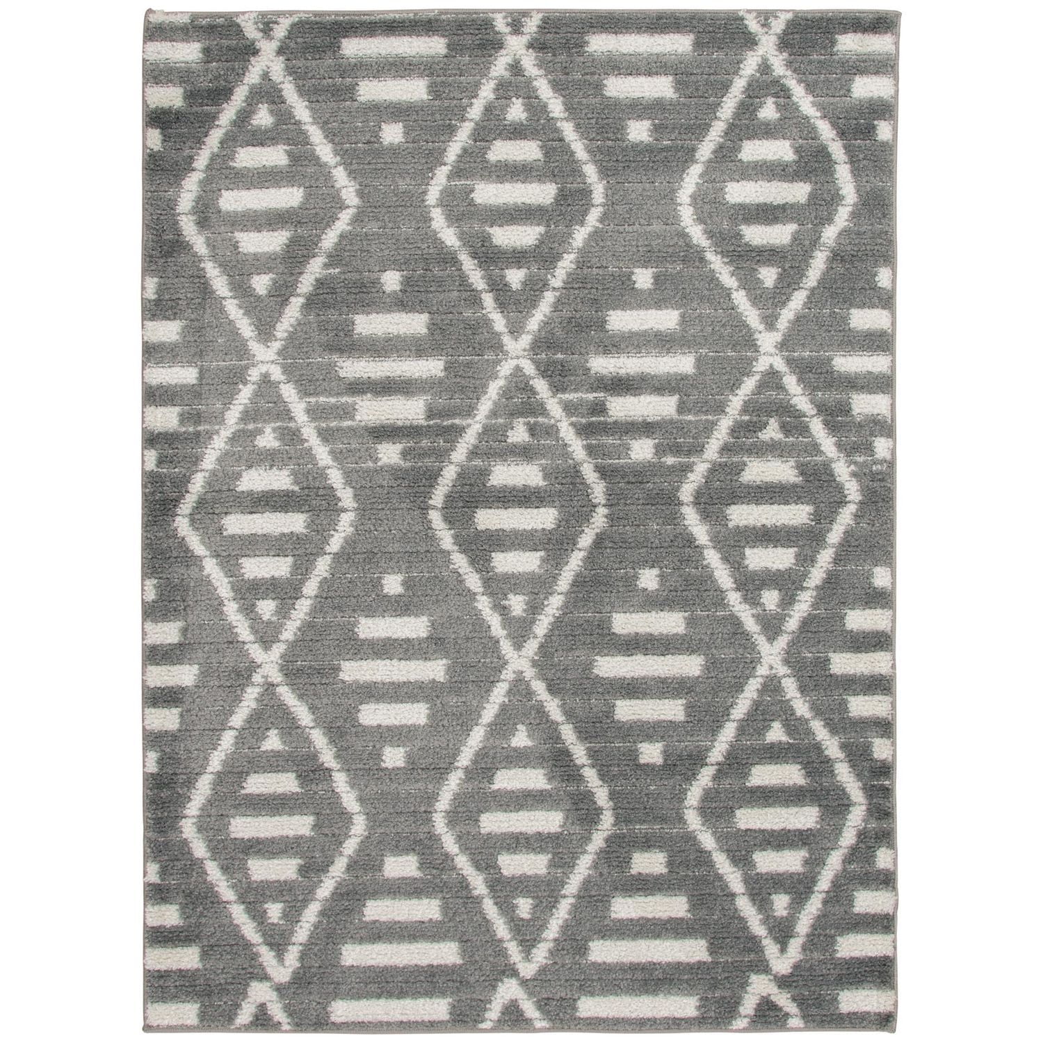 Grace Line Rug Rug Ease Crestline Grey Machine Washable Area Rug - Walmart.ca
