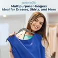 thumbnail image 7 of SereneLife 100-Piece Shirt Hangers, Premium Non-Slip Velvet Hangers Pack with 360° Swivel Hooks, Slim Space-Saving Design for Tops, Jackets, Blouses, & Strappy Dresses, Supports 8 lbs (Grey), 7 of 7