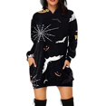thumbnail image 1 of Sudadera con capucha Yuyangstore Vestido jersey casual estampado colorido para mujer Negro Amarillo S, 1 of 4