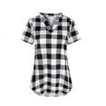thumbnail image 1 of TopLLC Mode Femmes Manches Courtes Été Uni Col Rond Décontracté Hauts Bouton Blouses Régulières Hauts Blouse Femmes Enceintes, 1 of 5