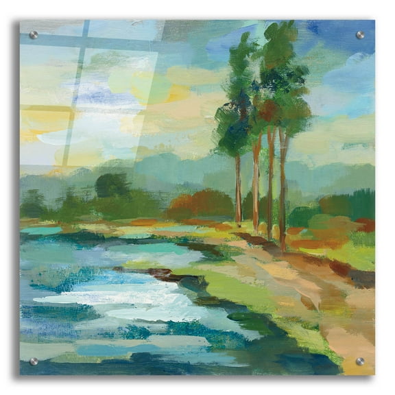 Epic Art 'Early Spring Landscape II' by Silvia Vassileva, Acrylic Glass Wall Art, 24"x24"