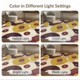 thumbnail image 7 of ODIKA 6'x9' Washable Area Rug Non-Slip, Easy Care, Layered Cd Disc Abstract Musical Collage Round Floor Covering for Family Room, Living Room, Master Bedroom, 7 of 7