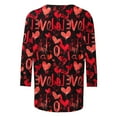 thumbnail image 4 of Valentines Shirts for Women Trendy 2026 Cute Love Heart Print Tunic Tops Plus Size Casual Spring 3/4 Sleeve Blouses, 4 of 5