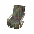 thumbnail image 4 of Geometric Soft Flannel Fleece Throw Blanket, Abstract Grunge Pattern with Folk Rainbow Ornament Squares Distressed Backdrop, Cozy Plush for Indoor and Outdoor Use, 70" x 90", Multicolor, by Ambesonne, 4 of 6