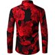 thumbnail image 1 of Camisa de moda para hombre con estampado de llamas y chispas en HD, con solapa, para exteriores, calle, manga larga, botones, ropa estampada, nueva, 1 of 6