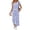A015-Blue, variant on Women's Summer 2 Piece Lounge Sets 2026 Cap Sleeve Tops Wide Leg Pants Workout Sets Loose Casual Tracksuit