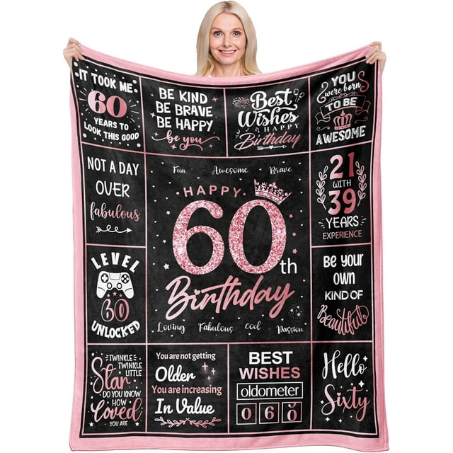 LHSHID 70th Birthday Gifts for Women Blanket Funny 70th Birthday Decoration for Women Birthday Gifts for 70th Women Best 70th Birthday Gift Ideas for Women Happy Birthday Gifts 30"x40"