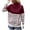 Red, variant on IROINNID Womens Sweater Round Neckline Pullover Sweater Stripes Loose Mid-Length Long Sleeve Top, High Sweater, Sweater