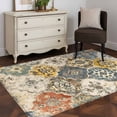 thumbnail image 4 of Vintage Boho Large Area Rugs for Bedroom Living Room, Soft Non Slip Carpet Bedside Rug, Chic Farmhouse Neutral Morocco Geometric Rectangular Floor Cover Kitchen Accent Rug 4'x6' for Office, 4 of 9