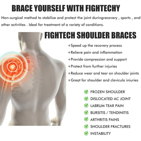 Adjustable Shoulder Brace for Right and Left Shoulder Support Neoprene Shoulder Strap Sprain Fracture Rose red