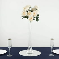 BalsaCircle 6 Clear 20" Heavy Duty Eiffel Tower Glass Vases with Round Base Centerpieces