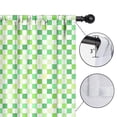 thumbnail image 4 of Blackout Kids Curtains,Green Yellow Checkerboard Checkered Pattern Childrens Insulated Curtains Set Of 2,Bedroom Essentials,Toddler Room Decor 52"x84", 4 of 5