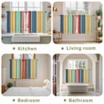 thumbnail image 6 of Colorful Stripes Kitchen Curtains, Modern Abstract Art Vertical Striped Light Filtering Window Curtain Panels, 2Pcs Rod Pocket Window Treatments Set for RV Dining Room Study Room 42x54 Inches, 6 of 9