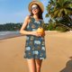 thumbnail image 3 of Easygdp Miniature Ship In Bottle para Vestido Transpirable de Mujer, Vestido Suelto de Manga Corta con Pliegues y Bolsillos para el Verano, 3 of 7