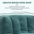 thumbnail image 5 of LuxyHoom Microfiber Upholstered Bean Bag Sofa for Adults, Stuffed Bean Bag Couch with Footstool, Button Tufted Accent Chair Lazy Sofa Chair for Living Room, Bedroom, Apartment (Green), 5 of 14