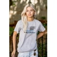 thumbnail image 3 of United We Stand Blue Live Matter Flag Plus Size Crewneck Graphic Tee Shirt Brisco Brands 3X, 3 of 5