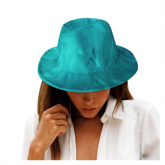 kaondbfi Summer Outdoor Travel Essentials Accessories Baseball Caps for Women and Men Tie-Dye Printed Hat Wide Jazz Hat for Party Clothings Summer Cap