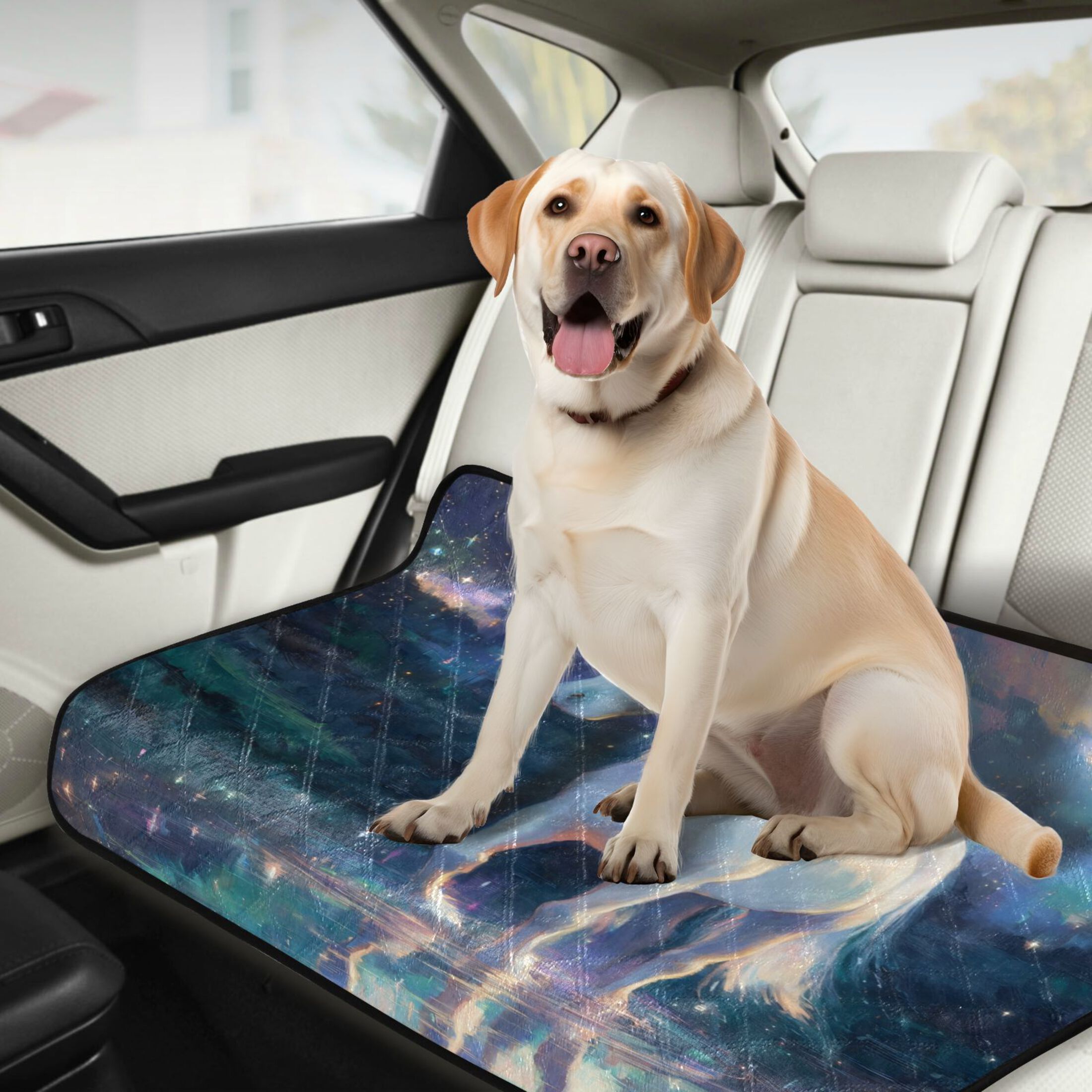 Qxltty White Unicorn Cat litter Pads Pet Set of 2 Diaper Mats Center Anti-leakage Layer Absorbent Soft and Comfortable