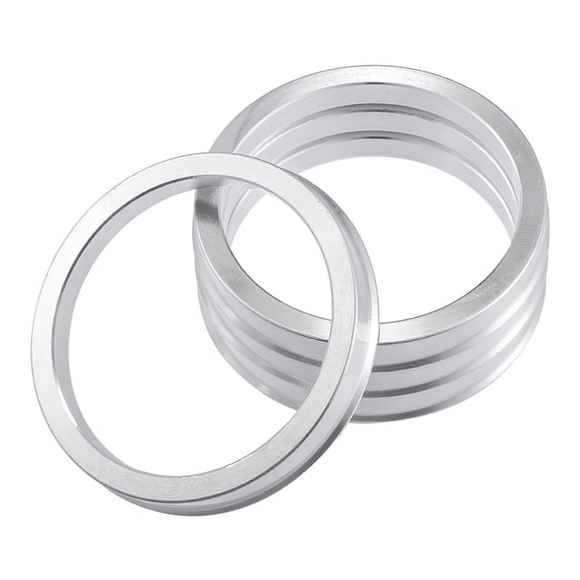 4uds Coche Auto Cubo Centrado Anillos Rueda Diámetro Centro Espaciador Plata Tono 78,1-63,5 mm