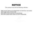 thumbnail image 2 of Transit Auto Rear Brake Drum Hardware and Wheel Hub Bearing Assembly Kit for Car Chrysler Sebring Dodge Stratus K7D-100605, 2 of 11