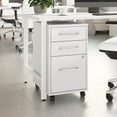 thumbnail image 3 of Bush Business Furniture Hustle 3 Drawer Mobile File Cabinet in White, 3 of 7