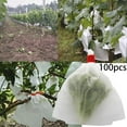 thumbnail image 4 of 100Pcs Fruits Protect Bag Garden Netting Bags Plant Net Bags Grape Protective Cover Bags 8 x 7 Inch Non-Woven Against Insect Pest Bird, 4 of 8