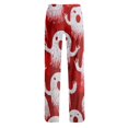 thumbnail image 5 of Domzest Womens Halloween Pajama Pants Halloween Graphic Drawstring Elastic Waisted Pajama Bottoms Wide Leg Cute Pj Bottoms White L, 5 of 5