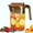 Brown, variant on Kabnic Plastic Pitcher with Lid, 2.2L Large Capacity Water Pitcher, Cold Water Kettle, Iced Tea Pitcher for Fridge, Beverage, Coffee, Juice, Sun Tea | Black