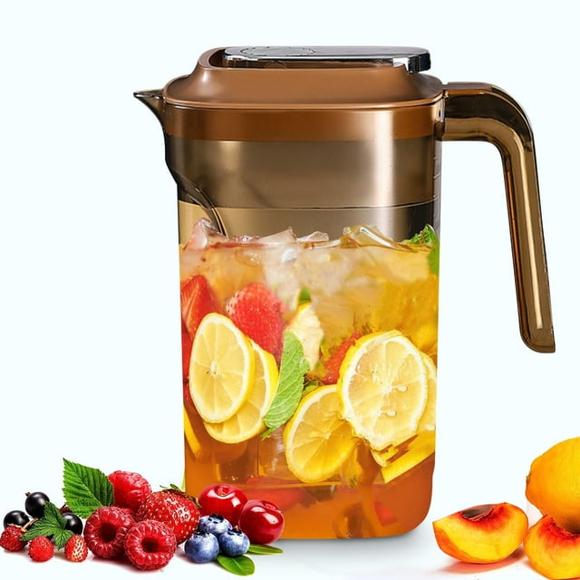 EGNMCR 2.2L Large Capacity Cold Water Pot Household Refrigerator Tea Making Pot Beverage Fruit Tea Pot Portable Water Cup Cold water