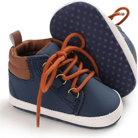 

QWZNDZGR Baby Boys Girls Sneakers Toddler Dress Shoes Soft Rubber Sole Infant Moccasins Newborn Oxford First Walker Crib Shoes