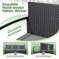 thumbnail image 6 of Vineego Outdoor rattan love seat Patio Furniture Loveseat with Base Storage Rattan Sofa,Black & Gray, 6 of 7