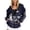 Navy, variant on Womens Zip Up Hoodie Casual Goth Eye Moon Star Graphic Long Sleeve Hooded Jacket Streetwear Punk Sweatshirt Loose Fit Top Navy 2XL