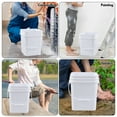 thumbnail image 7 of Teyyvn 5 Gallon Plastic Square Bucket with Lid and Handle, 4 Pack White Square Food Bucket Pail Container, 7 of 7