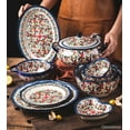 thumbnail image 6 of Large Cereal Bowls Set, Soup Bowls Microwave Safe, Rice Bowls, Breakfast Bowls, Ceramic Cereal Bowls-chrysanthemum,Set of 2, 6 of 6