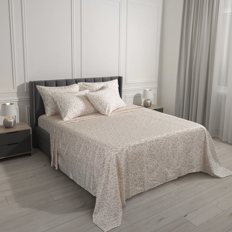 X68000用STG コットン【COTTON】 Serta 6-Piece 800 Thread Count Pink Botanical Print Cotton Rich