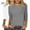 Gray, variant on 2 Pack 3/4 Sleeve Shirts for Women Loose Fit Crewneck Dressy Casual Tops Lightweight Solid Color Comfy Cute T Shirts Brown 12